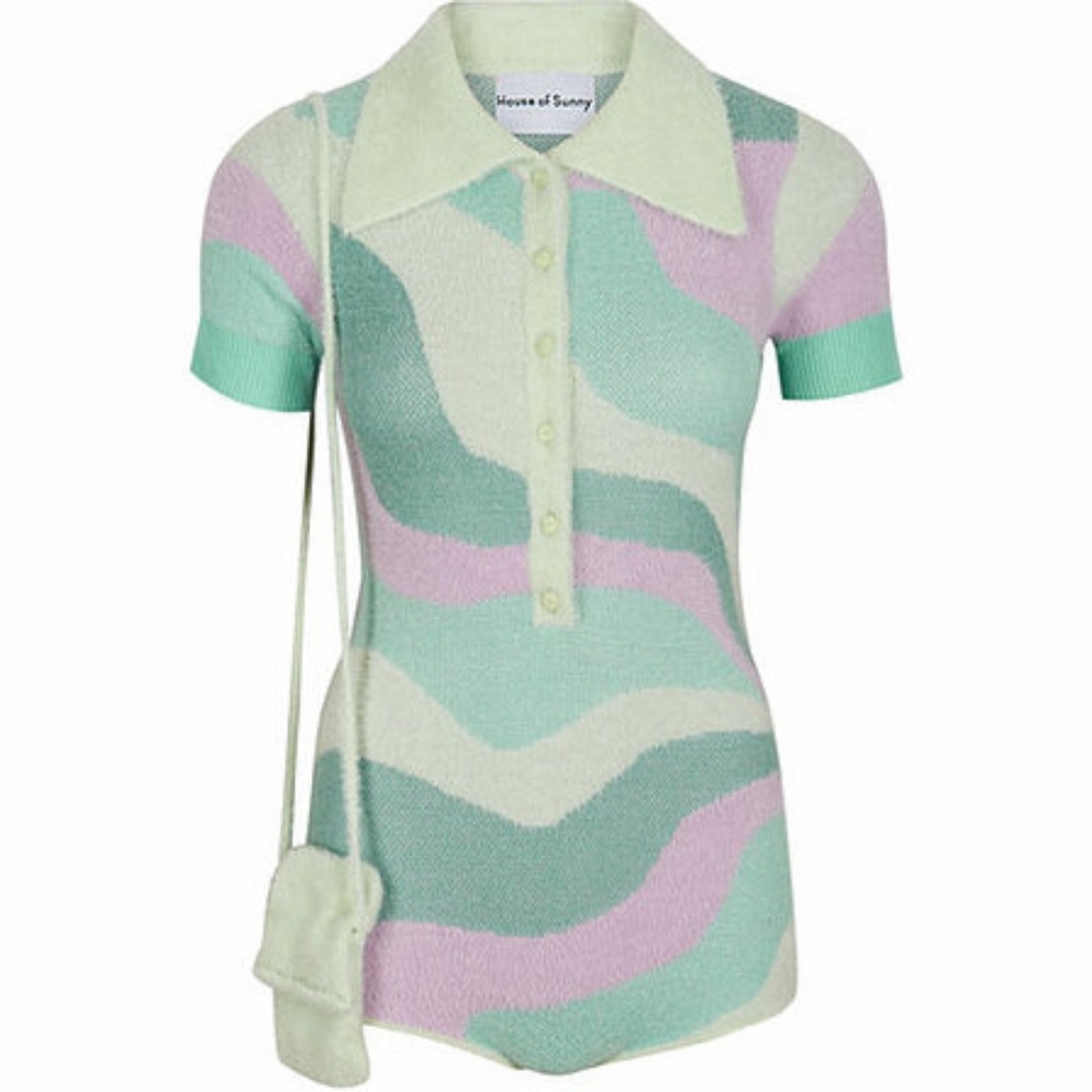 NWOT House of Sunny Good Vibrations romper bodysuit